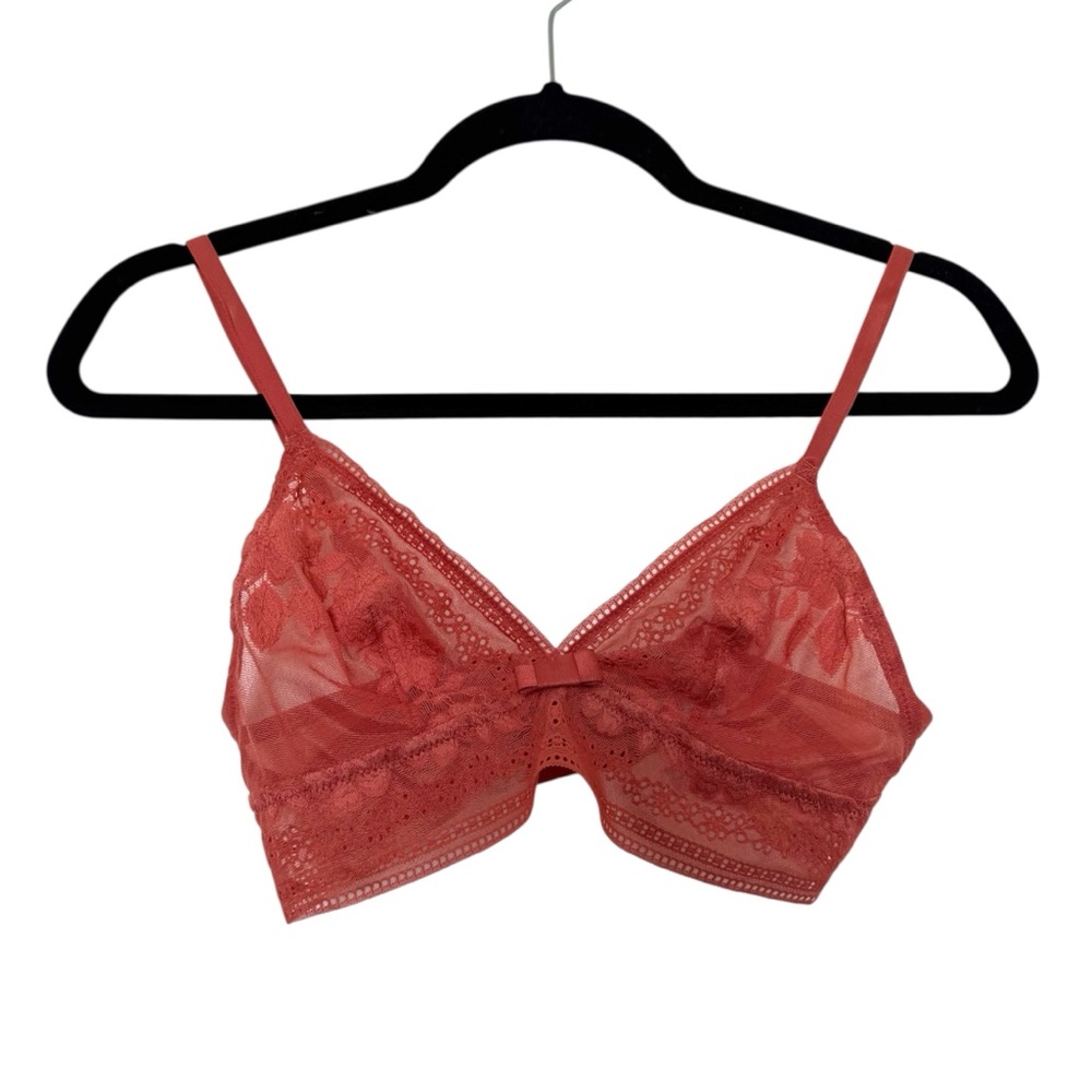 Simone Perele Bralette Size S Lace Triangle Sheer